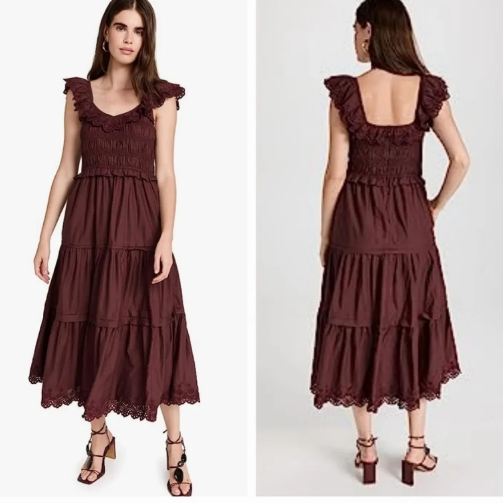 Madewell Burgundy Midi Dress - Picture 11 of 11